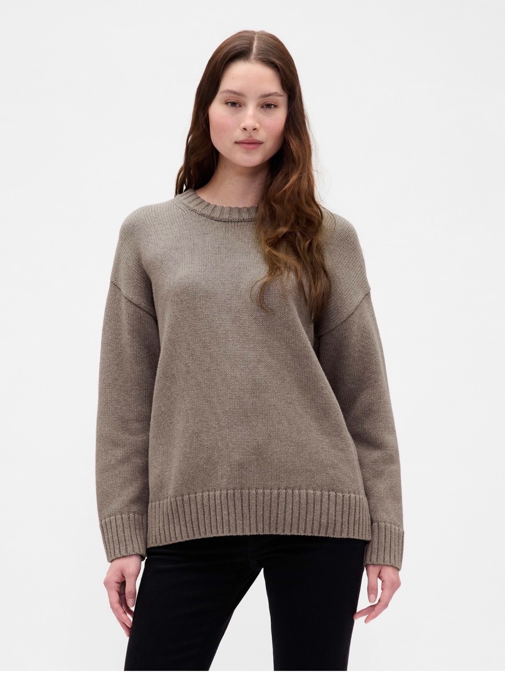 Gap Oversized Crewneck Women’s Sweater in Taupe